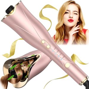 lot 31395 image: Automatic Curling Iron, Auto Hair Curler with 1 Ceramic Ionic Barrel, Smart Anti-Stuck, Auto Shut-Off, 3 Temps Up to 430 Degrees