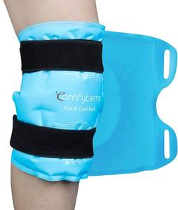 lot 31406 image: Knee Ice Pack Wrap, Comfytemp Reusable Gel Ice Pack for Knee Pain Relief, Lycra Knee Ice Pack with Hot & Cold Compress Therapy for Leg Injuries, Knee Replacement Surgery, Arthritis, Bruises, Swelling