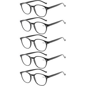 lot 31420 image: NORPERWIS 5 Pairs Reading Glasses - Standard Fit Spring Hinge Readers Glasses for Men and Women (5 Pack Black, 2.50)