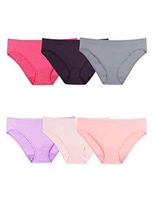 lot 14588 image: Fruit of the Loom womens Seamless Panties Bikini Underwear, Bikini - 6 Pack Assorted Colors, 8 US