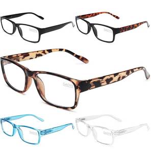 lot 14592 image: Gaoye 5-Pack Reading Glasses Blue Light Blocking,Spring Hinge Readers for Women Men Anti Glare Filter Lightweight Eyeglasses (#5-Pack Mix Color, 1.5)