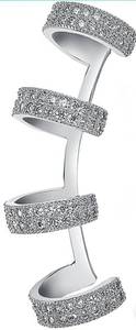 lot 14595 image: Yoursfs Adjustable Size Ear Cuff Earrings for Women Wedding Crystal Ear Cuff Bridal Jewelry