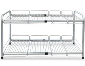 lot 14604 image: Surpahs 2 Tier Under Sink Expandable Shelf Organizer, Storage Rack (Silver)