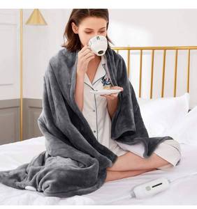 lot 20936 image: Electric Blanket Heated Throw, Soft Flannel & Sherpa Heating Blanket Throw with 3 Heating Levels & 4hrs Auto Off, Machine Washable, ETL Certification, Home Office Use, 50x60 Inch, Grey