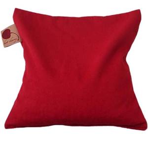 lot 20948 image: Hot Cherry Pit Pillow Square - Natural Moist Heat or Cold Therapy for Muscle Pain, Tension Relief, Arthritis, Aromatherapy - Microwavable (Red Denim, Natural-Dyed)