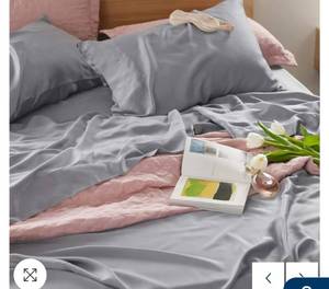 lot 26660 image: Bedsure Full Size Sheets Sets - Bedding Sets Full Gray Sheets & Skirt, Pillowcases & Shams,Adult & Kids Bedding