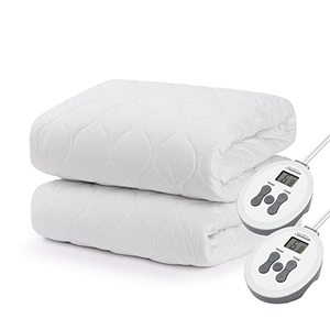 lot 26675 image: Sunbeam Restful Quilted Water Resistant Heated Mattress Pad - King