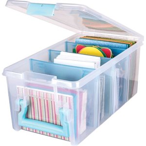 lot 26679 image: ArtBin Super Semi Satchel-Aqua Handle Latch & Dividers