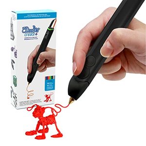 lot 26686 image: 3Doodler Create 3D Printing Pen for Teens, Adults & Creators - Black (2023 Model) - with Free Refill Filaments  Stencil Book  Getting Started Guide
