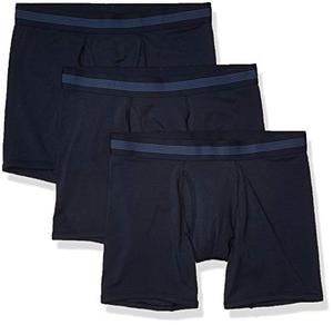 lot 26695 image: Kor of 6 Amazon Brand - Goodthreads Mens Cotton Modal Stretch Knit Boxer Brief, Navy, X-Small