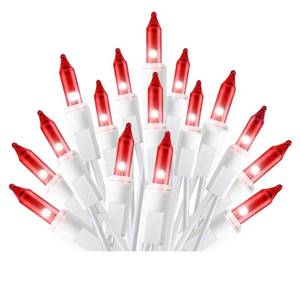 lot 26701 image: FUNPENY Red Christmas Lights, 33 FT 150 Count Incandescent Mini String Lights White Wire, 110V UL Certified Waterproof Fairy Lights for Indoor Outdoor Christmas Tree Xmas Party Home Decorations
