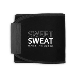 lot 26709 image: Sweet Sweat Waist Trimmer Xtra-Coverage Belt  Premium Waist Trainer with More Torso Coverage for a Better Sweat (XX-Large) Black