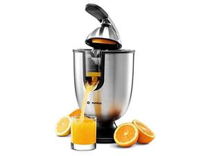 lot 26714 image: Eurolux Electric Citrus Juicer Squeezer, for Orange, Lemon, Grapefruit, Stainless Steel 160 Watts of Power Soft Grip Handle and Cone Lid for Easy Use (ELCJ-1700S) (B06XNWT56H)