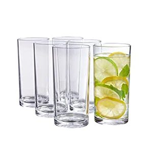 lot 26719 image: US Acrylic Classic 16 ounce Premium Quality Plastic Water Tumblers in Clear  Set of 6 Drinking Cups  Reusable, BPA-free, Made in the USA, Top-rack Dishwasher Safe (B01D1YLQP4)