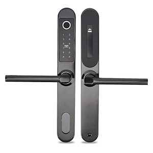 lot 31433 image: Fingerprint Smart Lock Deadbolt, Keyless Entry Electronic Digital Lock with Handle, Password IC Card Unlock Key Security Entry for Hotel with Keypad