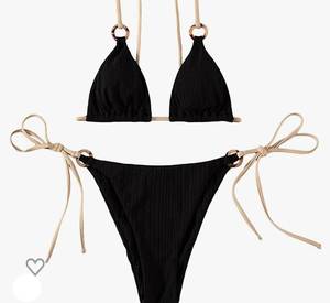 lot 31442 image: SheIn Womens 2 Piece Swimsuit Tie Side Bathing Suit Triangle String Bikini Sets Thong Bikini Swimsuit Medium