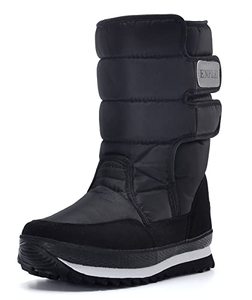 lot 31465 image: DADAWEN Womens Waterproof Frosty Snow Boot Black US Size 8
