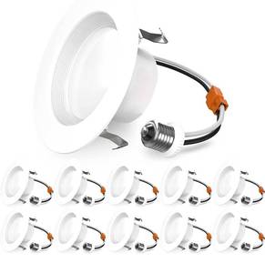 lot 31473 image: Sunco Lighting 6 Pack 4 Inch LED Recessed Downlight, Baffle Trim, Dimmable, 11W60W, 3000K Warm White, 660 LM, Damp Rated, Simple Retrofit Installation - UL  Energy Star