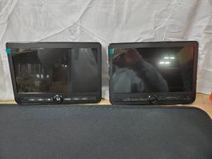 lot 4128 image: Arafuna Car DVD Players Dual Screen HD1012B - Includes the two displays only, no cables or accessories