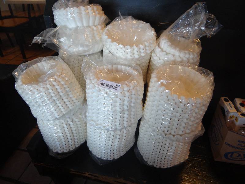 lot 136 image: Coffee Filters - over 12 bags - Appx. 1000 per bag.