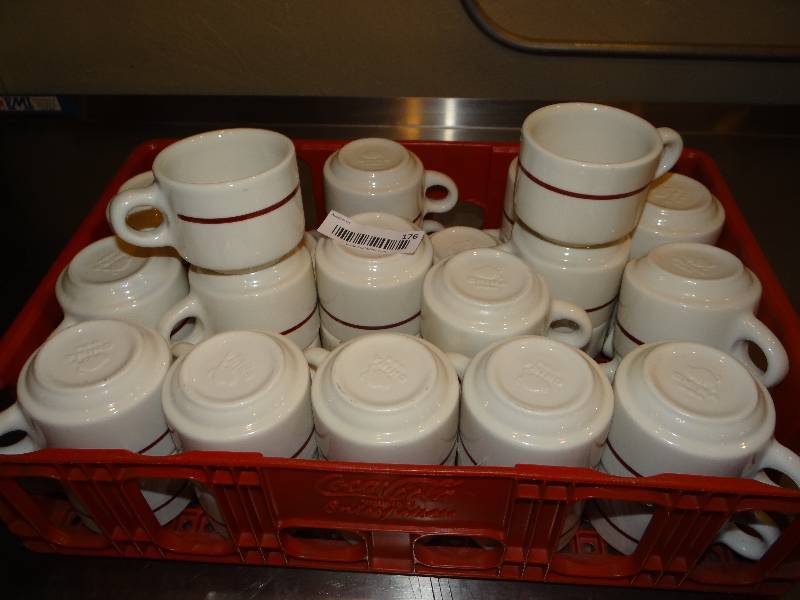 lot 176 image: 34 Buffalo China Coffee Cups