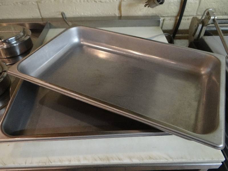 lot 192 image: 2 - Full Size Bakers & Chefs 8 12 Qt. Stainless Steel FoodSteam Pans.