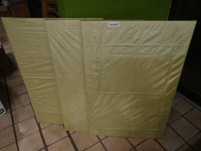 lot 226 image: 3 Large 26x40 Gold Covered Cake Boards - Heavy, 34 thick.