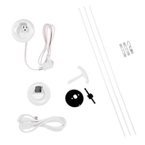 lot 25066 image: Wiremold Cord Management Kit, In Wall Flat Screen TV Wire and Cable Hider Organizer, Recessed In Wall System, White, CMK70