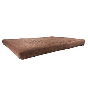 lot 25154 image: Waterproof Memory Foam Pet Bed- IndoorOutdoor Dog Bed with Water Resistant Non Slip Bottom and Removeable Washable Cover, 44 x 35 by PETMAKER -Brown, USED