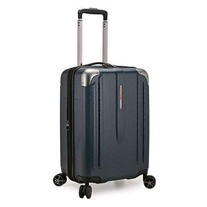 lot 25952 image: Travelers Choice New London II Hardside Expandable Spinner Luggage, Navy, Carry-on 22-Inch. USED & DAMAGED(SEE PHOTOS)