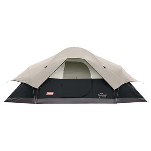 lot 25977 image: Coleman 8-Person Tent for Camping  Red Canyon Car Camping Tent, Black, Used.