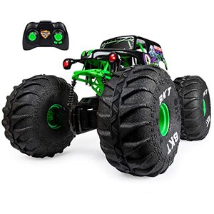 lot 25983 image: Monster Jam, Official Mega Grave Digger All-Terrain Remote Control Monster Truck with Lights, 1 6 Scale, Kids Toys for Boys