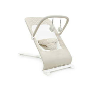 lot 25988 image: Baby Delight Alpine Deluxe Portable Infant Bouncer - 100% GOTS Certified Organic Cotton Fabric Organic Oat