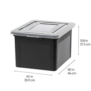 lot 26022 image: 4 - Iris USA Letter & Legal Size Plastic Storage Bin Totes