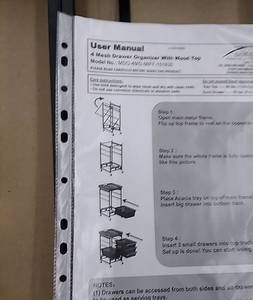 lot 26024 image: 4 Mesh Drawer Organizer With Wood Top Model MDO 4MD-MIFF-151830