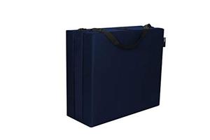 lot 26029 image: American Furniture Alliance Hide A Mat 3.5 x 30 x 75 inch Jr Twin TriFold Mattress, Navy