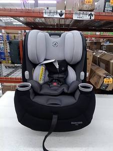 lot 26048 image: Maxi-Cosi Pria All-in-One Convertible Car Seat, rear-facing, from 4-40 pounds forward-facing to 65 pounds and up to 100 pounds in booster mode, Blackened Pearl