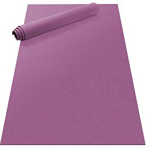 lot 26098 image: Odoland Large Yoga Mat 72 x 48 (6x4) x6mm for Pilates Stretching Home Gym Workout, Extra Thick Non Slip Exercise Mat with Carry Strap, Dull Purple