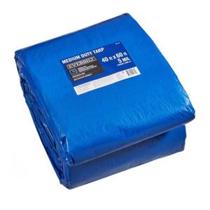 lot 14366 image: Everbilt 40 ft. x 60 ft. 2,400 sq. ft. Blue Medium Duty Tarp PY007