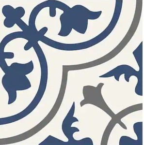 lot 14430 image: Encaustic Zenzibar 8 in. x 8 in. Matte Porcelain Floor and Wall Tile 24 pieces