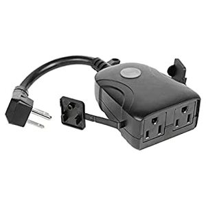 lot 4705 image: Dual Outlet Outdoor Smart Plugs 2.4ghz Wifi