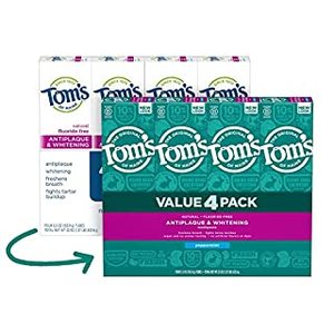 lot 4709 image: Tom s of Maine Antiplaque & Whitening Toothpaste 5.7 Ounce (Pack of 4) - EXP 1123