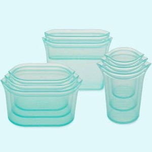 lot 6703 image: Zip Top Reusable Storage Bags Starter 10 Piece Set