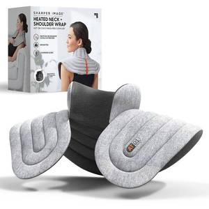 lot 6712 image: Sharper Image - Heated Neck and Shoulder Aromatherapy Wrap, Lavender Scented HotCold - Gray