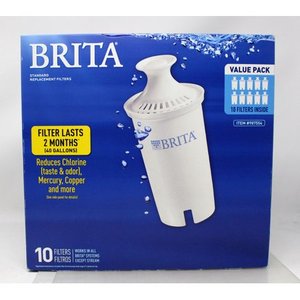 lot 6714 image: Brita Pitcher Standard Replacement Filters 10 Count White