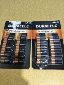 lot 6722 image: 2 Packs of Duracell Cooper Top AA 40 Count Packages.