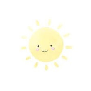 lot 6736 image: Water Color Happy Sun Vinyl Wall Sticker