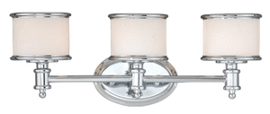 lot 6741 image: Vaxcel Carlisle 3 Light Chrome Bathroom Vanity Fixture