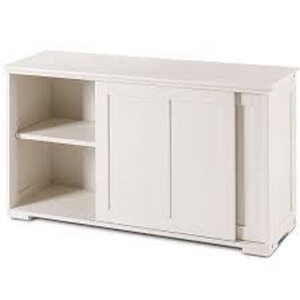 lot 7704 image: Kitchen Storage Cupboard Cabinet With Sliding Door