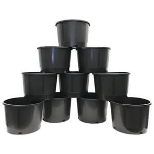 lot 7727 image: Heavy Duty Hydroponic Pots 11 in. x 9.5 in. (10-pack)
